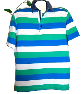 Paul & Shark Yachting AUTHENTIC Stripes Men Cotton Italian Polo T-Shirt Size L - Image 1 of 4