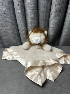 Cloud Island Lovey Security Blanket Lion Head Plush Satin Trim 14 Inch Toy - Picture 1 of 9