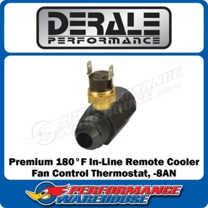 Derale Premium 180°F In-Line Remote Cooler Fan Control Thermostat, -8AN 35021 - Picture 1 of 4