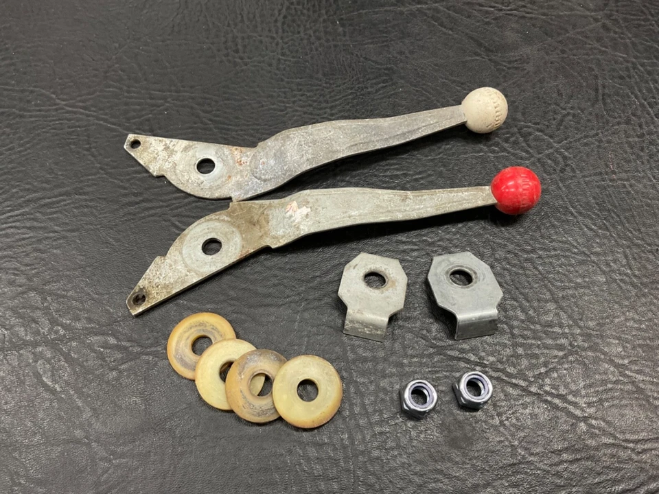 AirCooled Type 1 Heater Control Levers & Hardware  65-72  “Red/Gray” - Image 1 of 1