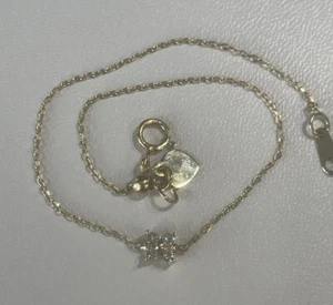 14k Yellow Gold Diamond Clover Shape Bracelet - Picture 1 of 10