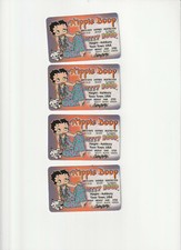 set of 4 BETTY BOOP fun ID Cards / Drivers Licenses 