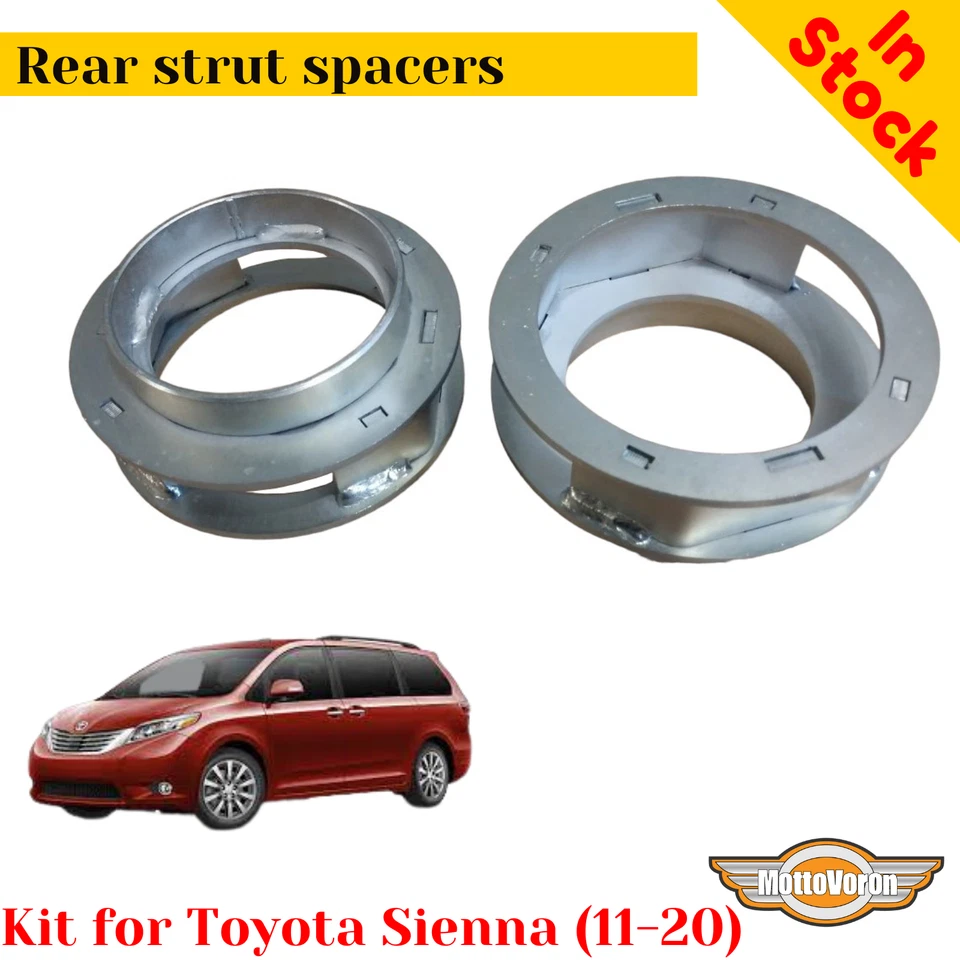 Kit Elevador Suspensión Espaciadores Puntal Trasero Toyota Sienna (2011-2020) Foto 1 de 4