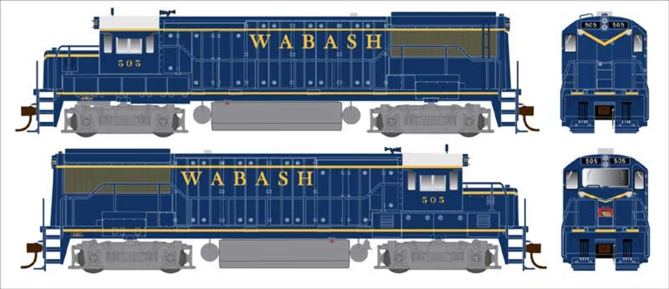 Bowser 25181 HO Scale Wabash PH IIa U-25B Locomotive #514 - Image 1 of 1