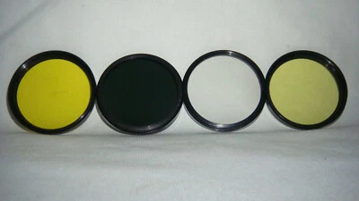 kmz set of 4 lens filters 62mm x0.75 UV yellow neutral ussr - Image 1 of 4