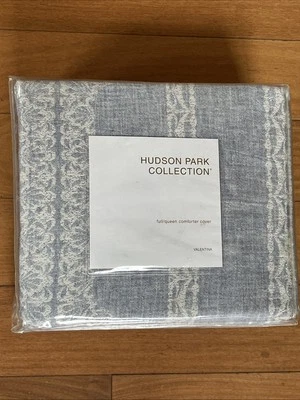 Hudson Park Collection Faded Geometric Duvet Cover Full/Queen Valentina New $330 - Image 1 of 4