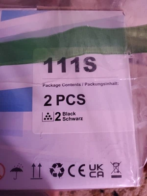 111s 2pcs cartucho de toner preto novo em folha fechado lacrado para sua impressora - Imagem 1 de 4