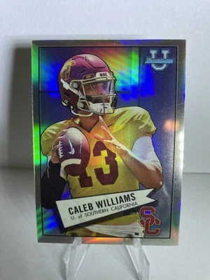 CALEB WILLIAMS 2022 BOWMAN CHROME U SILVER ROOKIE RC CARD #52BF-4 USC BEAR STAR - Image 1 of 3