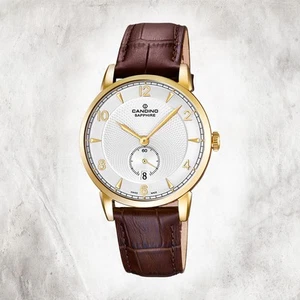 Candino Classic Pelle Quarzo Orologio da Uomo C4592/2 Polso Analog Braun UC4592 - Foto 1 di 6