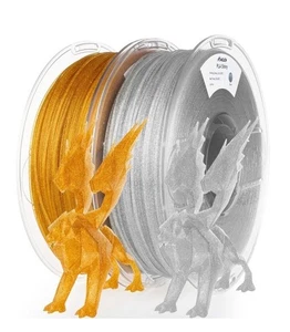 AMOLEN 2kg PLA Pack Glitzer Gold & Silber 3D Drucker Filament 1,75mm - Bild 1 von 15