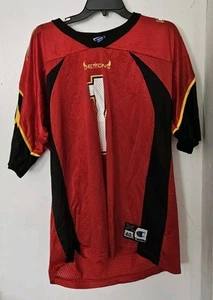 Vintage Champion XFL San Francisco Demons #1 Red Jersey Size Medium 40 - Picture 1 of 6