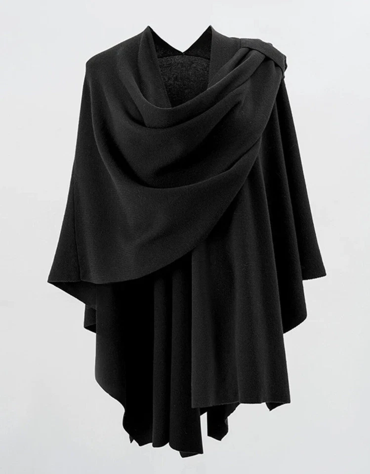 Women Ethnic Bohemian Knit Halloween Cape Shawl Wrap Scarf Stole Poncho Cardigan - Image 1 of 4