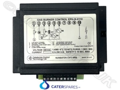 KOMMERZIELLE GASCHIP-REIHE KALEDONISCHER BRENNER FUNKENZÜNDUNGSEINHEIT SCHWARZ BOX EP6  - Bild 1 von 4