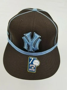 Mitchell & Ness NY Brown Blue Pro Model Baseball Cap Hat 7 7/8" Cooperstown - Picture 1 of 7