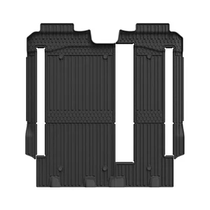 3W Custom Fit Floor Mat For 2021-24 Toyota Sienna (8 Passenger) 2nd & 3rd Row - Picture 1 of 6