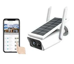 TELECAMERA ESTERNA WIFI CON VISIONE NOTTURNA PANNELLO SOLARE E SENSORE MOVIMENTO - Foto 1 di 10