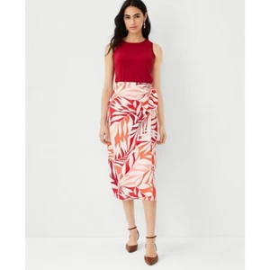 Ann Taylor Petite Tropical Sarong Wickel Midi Rock 2P - Bild 1 von 4