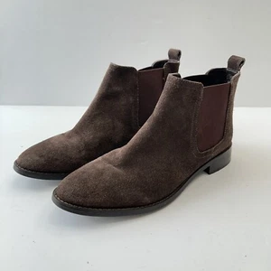 DNA Footwear Ankle Chelsea Boots Booties Womens Size 37 Elastic Suede Brown - Picture 1 of 8