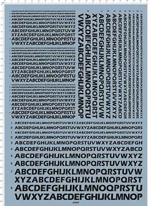 Universal WWII English alphabet font 9-1 A4 Military Model Kit Water Slide Decal - Picture 1 of 1