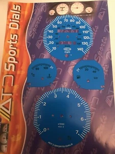 Vauxhall Corsa B Blue Replacement Speedo Dial Kit 10 To 140 Mph And 7000 Revs - Picture 1 of 1