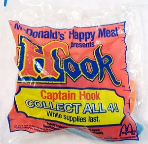 1991 Vintage McDonalds Happy Meal McDonalds Haken Captain Hook MIP C10! - Bild 1 von 3