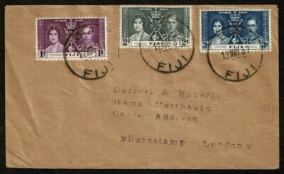 SG28 FIJI 1937  FDC Coronation King George VI - Image 1 of 2