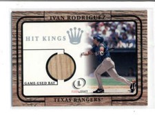 IVAN RODRIGUEZ 2001 FLEER LEGACY HIT KINGS GAME USED BAT RELIC AH6100
