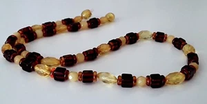 Antique Vintage Genuine Baltic Amber Mix Color Beads Necklace - Picture 1 of 4