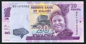 Malawi 20 kwacha 2016.01.01. Inkosi Ya Makhosi M'Mbelwa II P63c UNC - Picture 1 of 8