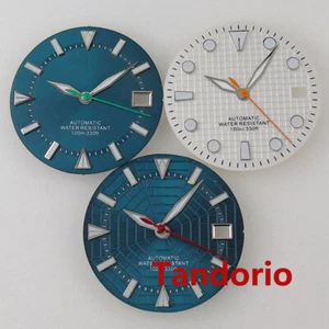 29 mm weiß/blaues Zifferblatt Gitter/Web Face passend für NH35A NH36A Automatikwerk leuchtend - Bild 1 von 20