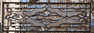 Stained Glass Transom window HANGING PANEL  29 X 10 1/2 incl hooks