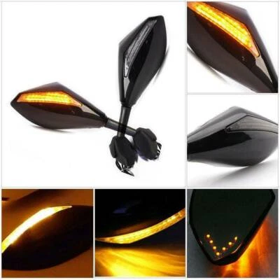 Espejos retrovisores LED para motocicleta Honda Blackbird CBR1100XX 1997-2003 EE. UU. Foto 1 de 4