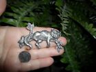 Vintage SPOONT - kitten CAT ON TREE BRANCH - pin brooch - made of pewter
