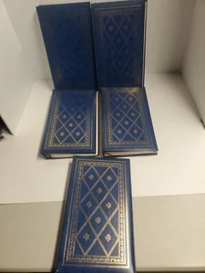 Vintage Holson Binder Photo Album Blue Marble Gold Decor Lot Of 5 - Picture 1 of 5