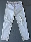 Vintage Levis 550 Blank Orange Tab White Denim Relaxed Fit W36 L34 Made In Usa