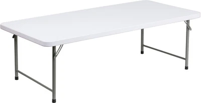 Mesa plegable de plástico blanco granito 30"" x 60"" para niños - Mesa de actividades para niños  Foto 1 de 4