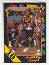DERRICK POPE 1991-92 Wild Card NCAA 10 Stripe Parallel #105 Montana Mint