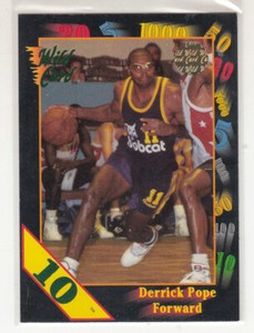 DERRICK POPE 1991-92 Wild Card NCAA 10 Stripe Parallel #105 Montana Mint