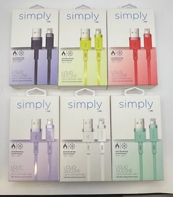 Simply - 8pin to USB-A Cable 4ft, Quick Charging, Fast Data Sync, MFi Certified - Image 1 of 4