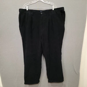 Izod Herren Plissee Bündchen Schwarz Cordhose Größe 46x29 Tatsächlich 48X28,5 Zoll - Bild 1 von 8