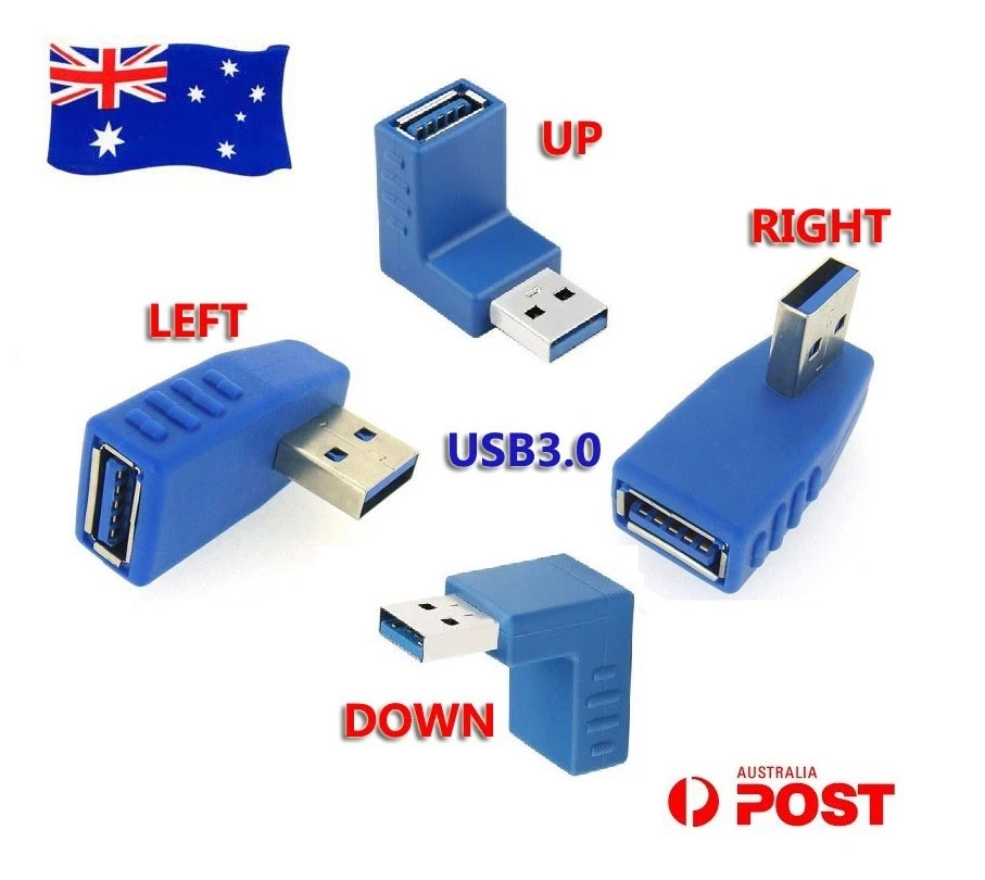 USB 3.0 M/F Highspeed Connector Adapter Coupler Up Down Left Right Angle Plug AU - Image 1 of 1