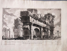 Piranesi Reliquiae Porticus Caii Field Marzio Etching Original 1760 Porch