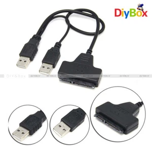 Hard Disk Drive SATA 7+15 Pin 22 to USB 2.0 Adapter Cable for 2.5 HDD Laptop - Picture 1 of 6