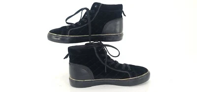 Zapatillas deportivas GUESS Gameon2 acolchadas de tela negra TERCIOPELO de caña alta de moda 8 1/2 M  Foto 1 de 4