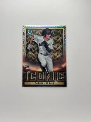 2023 Bowman Chrome - Bowman Iconic Corbin Carroll #BI-18 Mojo Refractor (RC) - Image 1 of 2