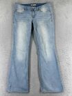 L.e.i. Pants Juniors 9 Blue Denim Jeans Ashley Low Rise Bootcut Embroidered
