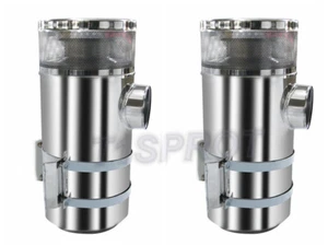 2PCS 15 Inch Stainless Steel Air Cleaner vortox style strap Peterbilt 379 389 US - Picture 1 of 7