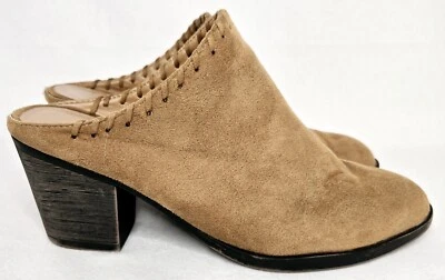 Tacón de gamuza sintética tostado mula puntada con cuerda para mujer 9 Western Prairie Rodeo Country Foto 1 de 4