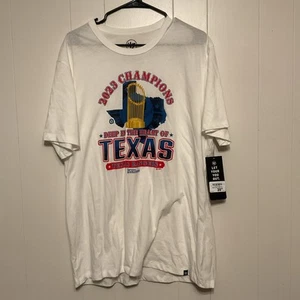 NWT MENS TEXAS RANGERS '47 WHITE 2023 WORLD SERIES CHAMPION WHITE T-SHIRT( XXL) - Picture 1 of 3