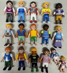 Playmobil Kids Figures Lot of 16 Children Toddlers Boys Girls Mixed Outfits - Picture 1 of 7